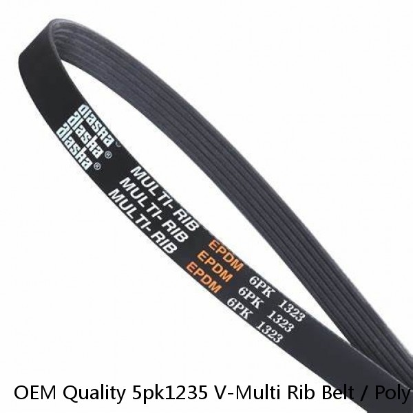 OEM Quality 5pk1235 V-Multi Rib Belt / Poly V Ribbed Belt for Foton Commins /Oman /Nissan